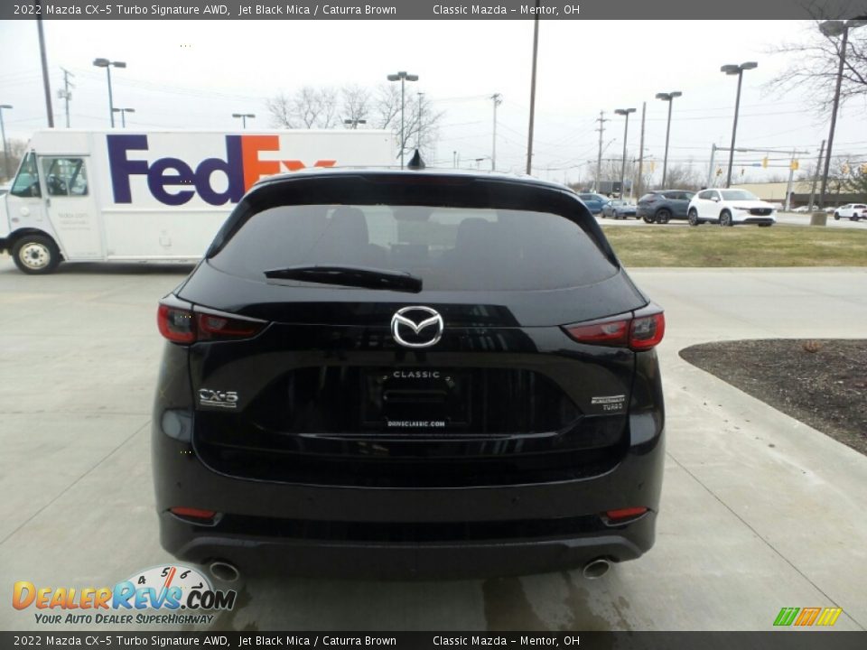 2022 Mazda CX-5 Turbo Signature AWD Jet Black Mica / Caturra Brown Photo #5