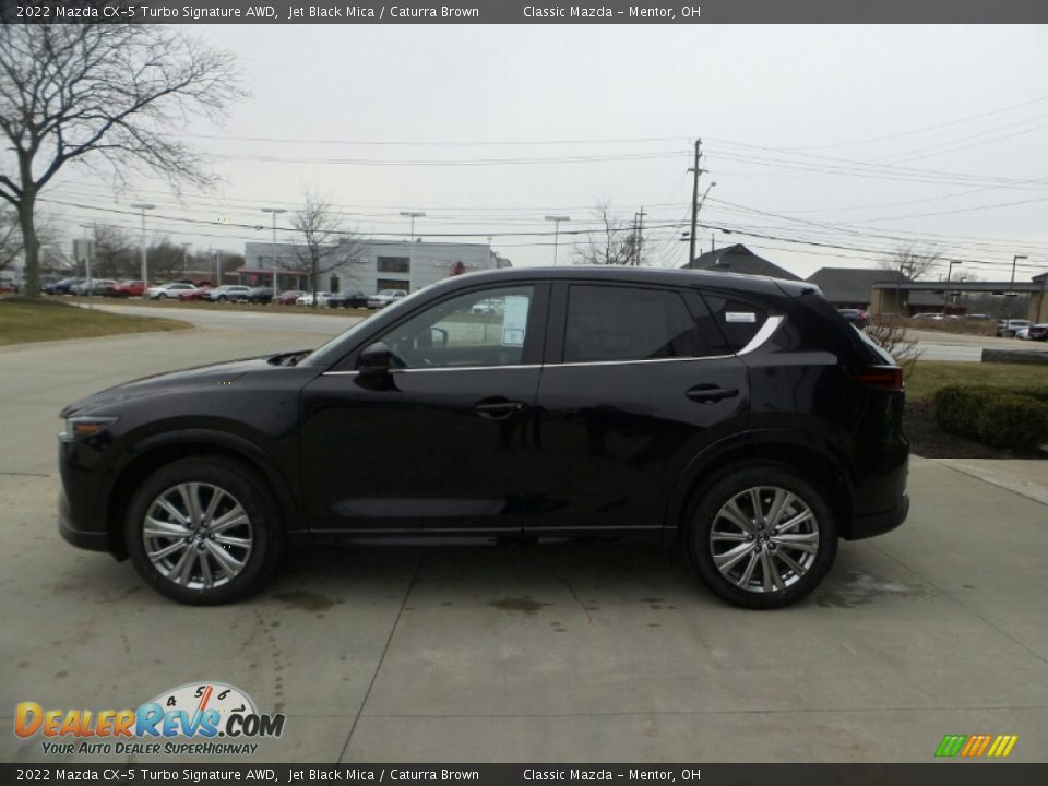 2022 Mazda CX-5 Turbo Signature AWD Jet Black Mica / Caturra Brown Photo #6