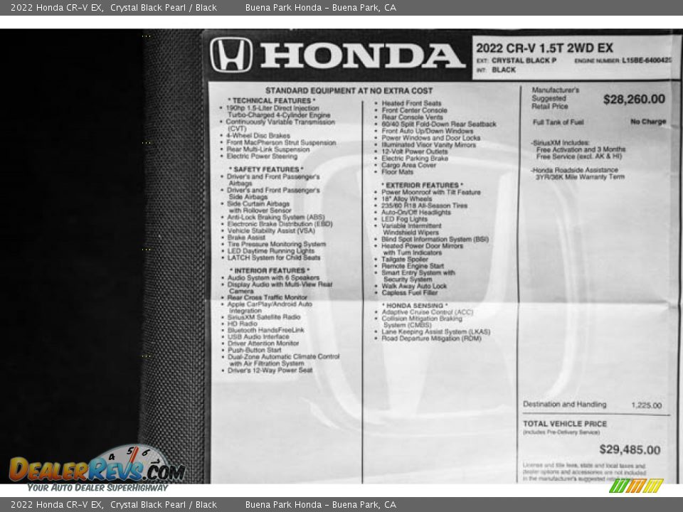 2022 Honda CR-V EX Crystal Black Pearl / Black Photo #36