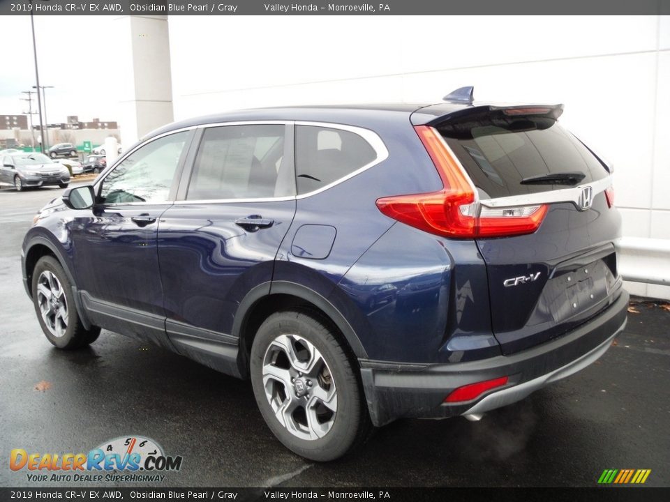 2019 Honda CR-V EX AWD Obsidian Blue Pearl / Gray Photo #10