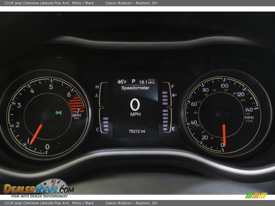 2018 Jeep Cherokee Latitude Plus 4x4 Rhino / Black Photo #8