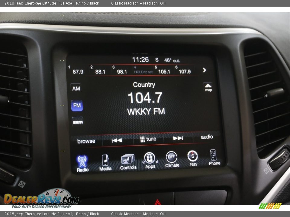 2018 Jeep Cherokee Latitude Plus 4x4 Rhino / Black Photo #10