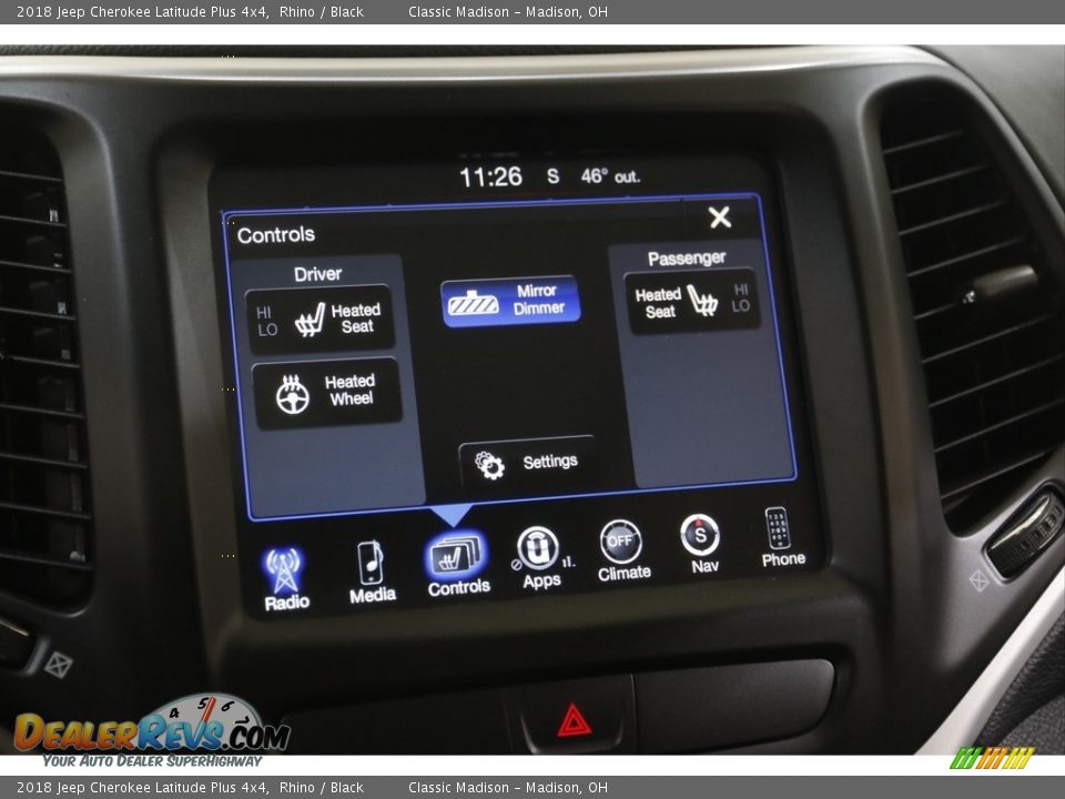 2018 Jeep Cherokee Latitude Plus 4x4 Rhino / Black Photo #11