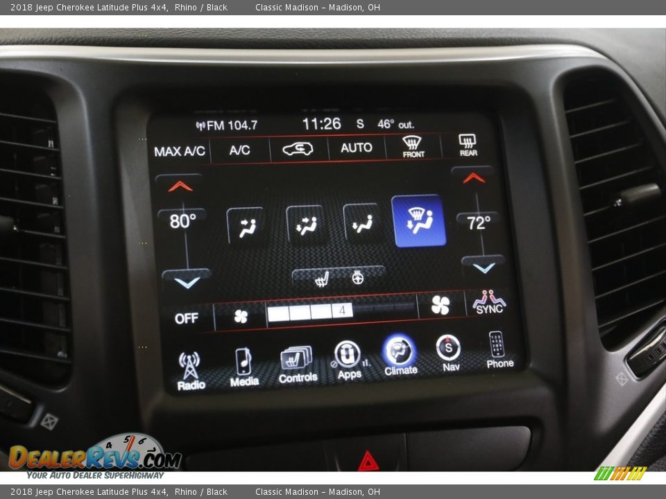 2018 Jeep Cherokee Latitude Plus 4x4 Rhino / Black Photo #12