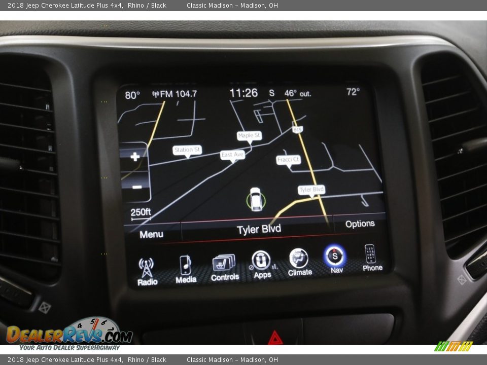 2018 Jeep Cherokee Latitude Plus 4x4 Rhino / Black Photo #13