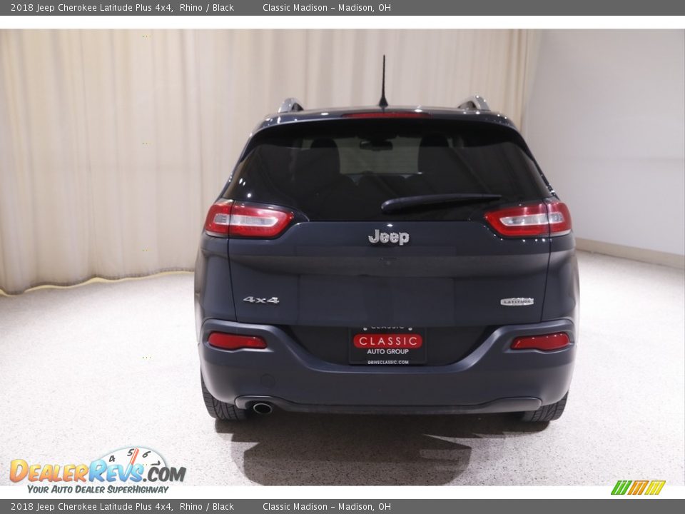 2018 Jeep Cherokee Latitude Plus 4x4 Rhino / Black Photo #21