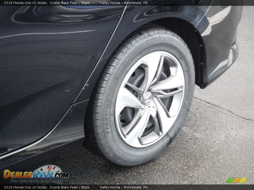 2019 Honda Civic LX Sedan Crystal Black Pearl / Black Photo #3