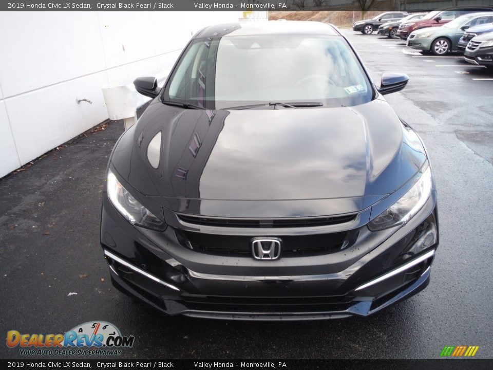 2019 Honda Civic LX Sedan Crystal Black Pearl / Black Photo #4