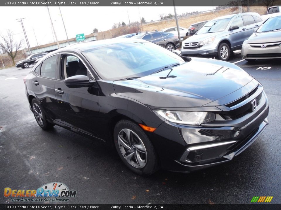 2019 Honda Civic LX Sedan Crystal Black Pearl / Black Photo #5