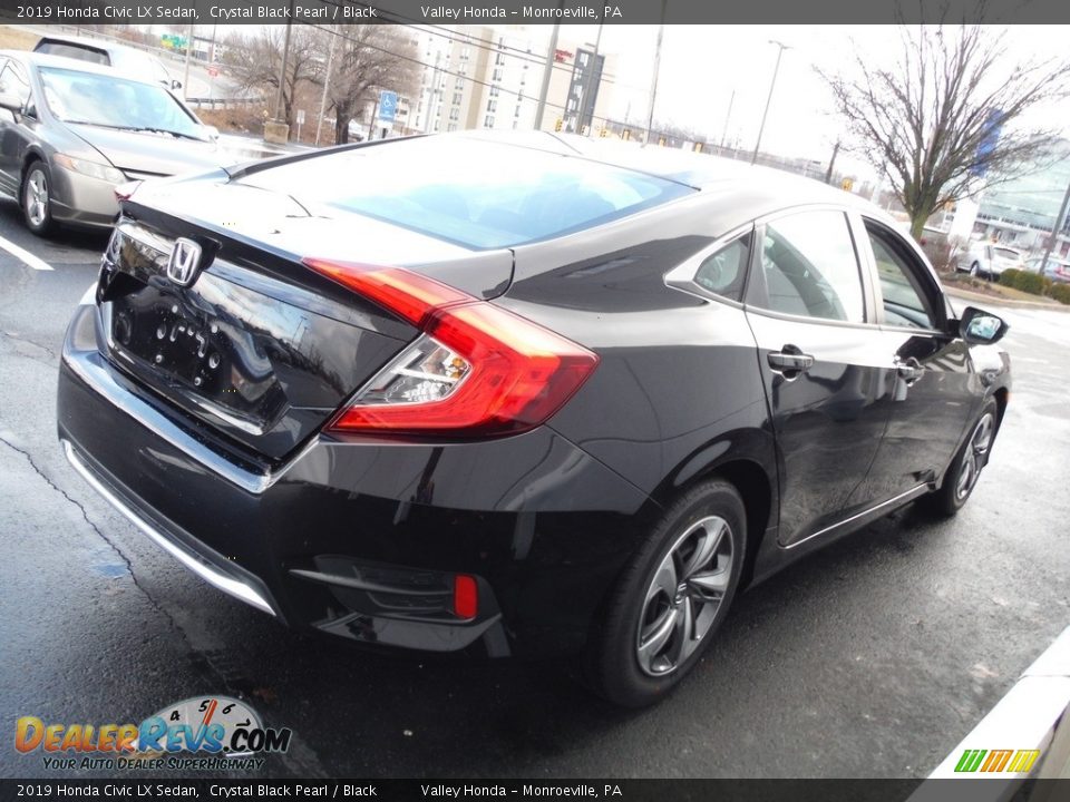 2019 Honda Civic LX Sedan Crystal Black Pearl / Black Photo #6