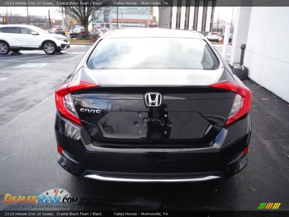 2019 Honda Civic LX Sedan Crystal Black Pearl / Black Photo #7