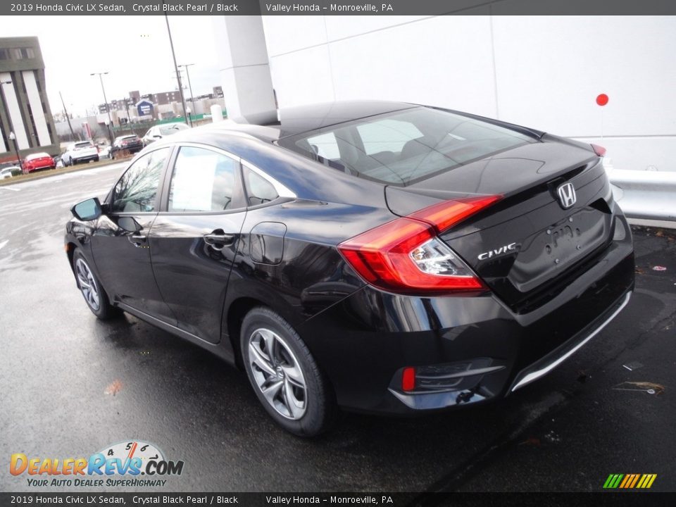 2019 Honda Civic LX Sedan Crystal Black Pearl / Black Photo #8