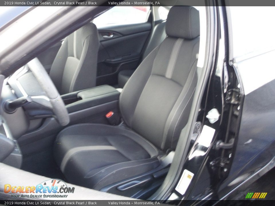2019 Honda Civic LX Sedan Crystal Black Pearl / Black Photo #10