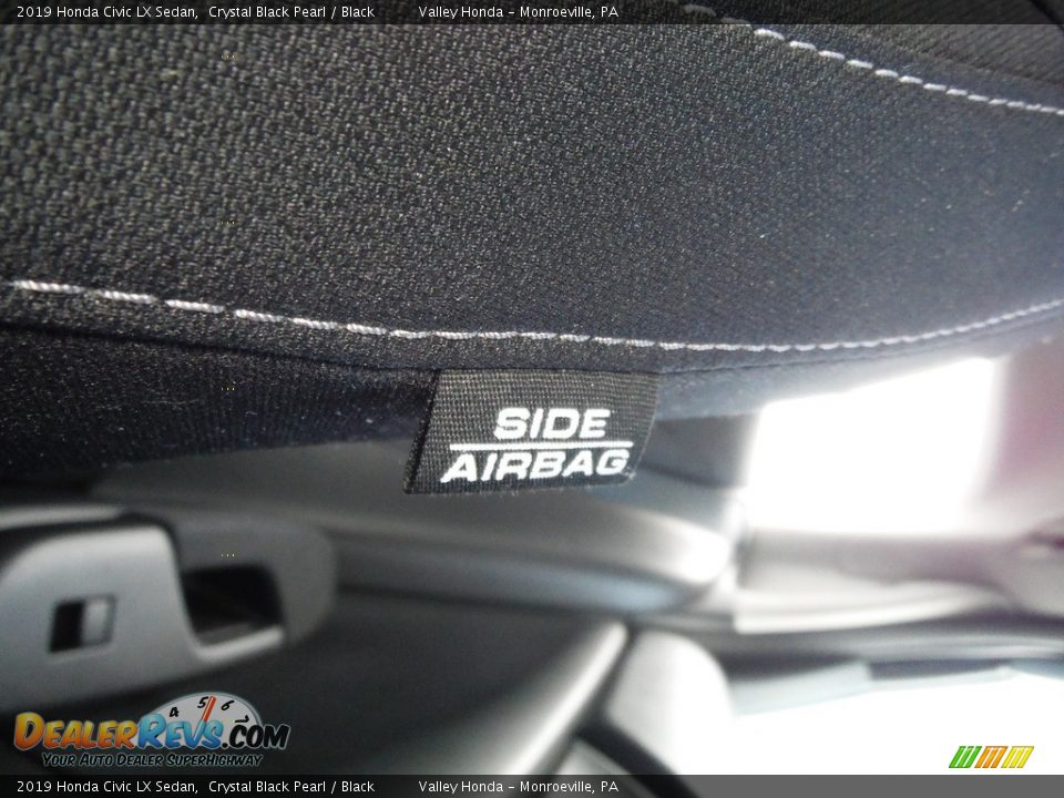 2019 Honda Civic LX Sedan Crystal Black Pearl / Black Photo #11
