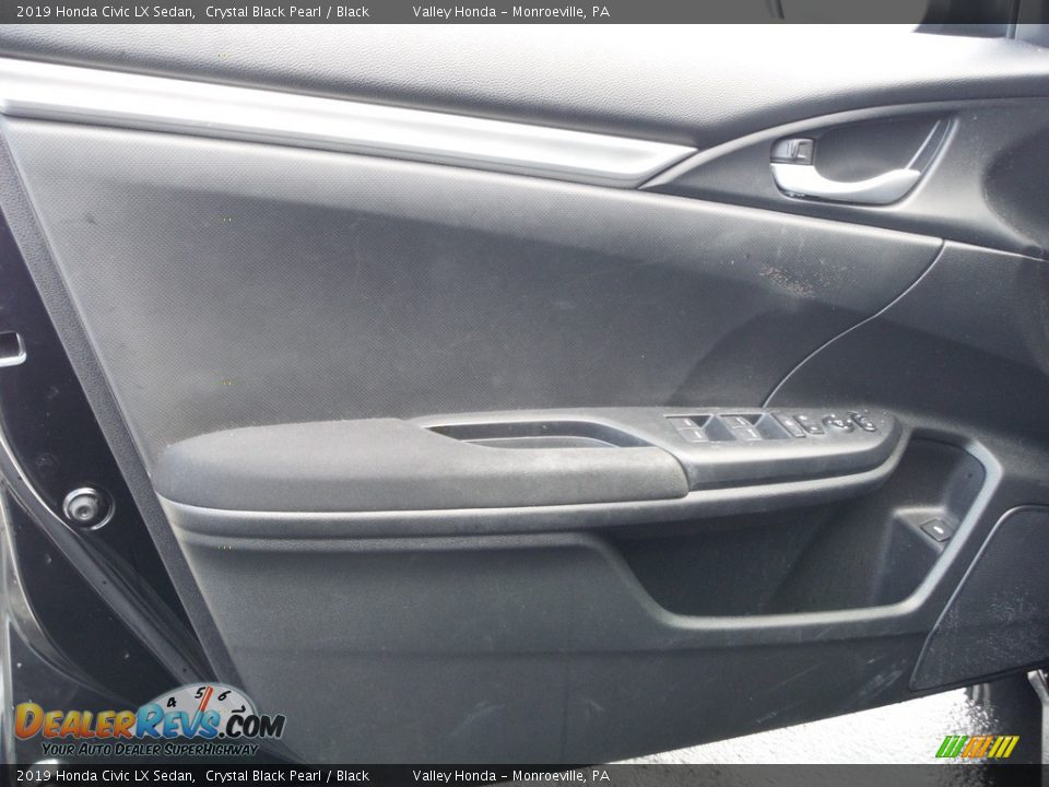 2019 Honda Civic LX Sedan Crystal Black Pearl / Black Photo #12