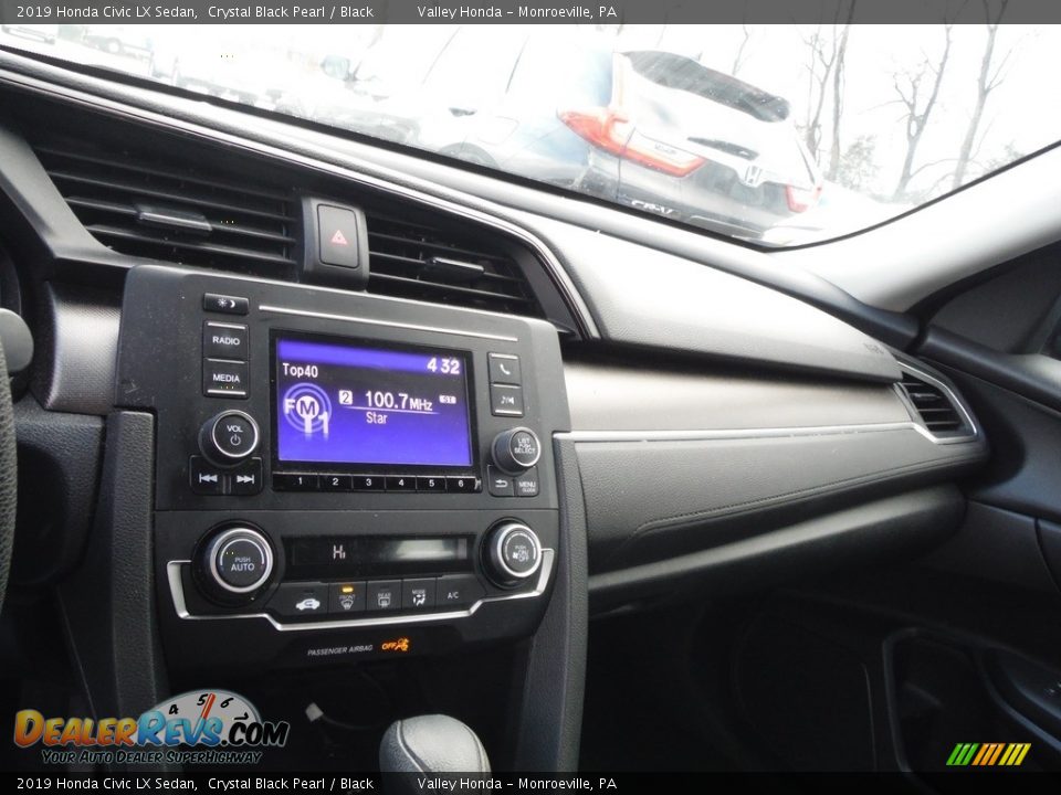 2019 Honda Civic LX Sedan Crystal Black Pearl / Black Photo #15