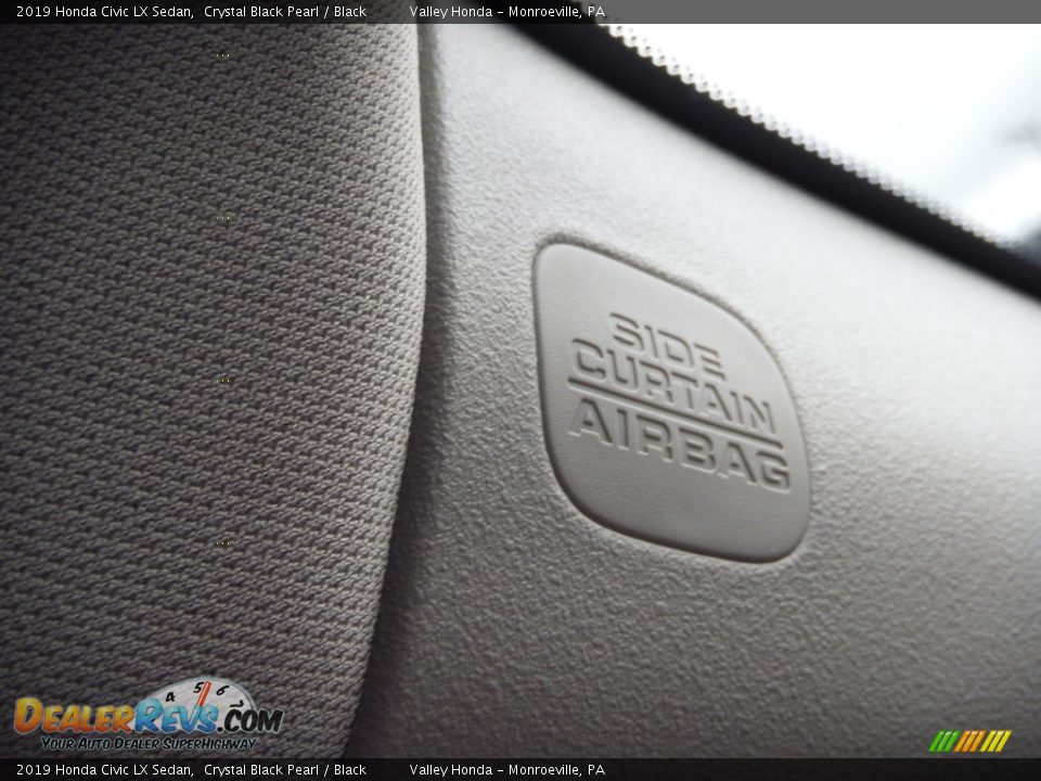 2019 Honda Civic LX Sedan Crystal Black Pearl / Black Photo #17
