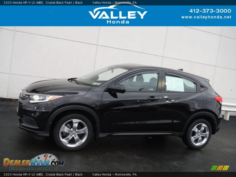 2020 Honda HR-V LX AWD Crystal Black Pearl / Black Photo #2