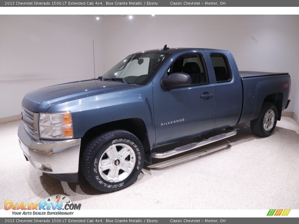 2013 Chevrolet Silverado 1500 LT Extended Cab 4x4 Blue Granite Metallic / Ebony Photo #3