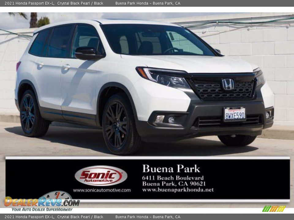 2021 Honda Passport EX-L Crystal Black Pearl / Black Photo #1