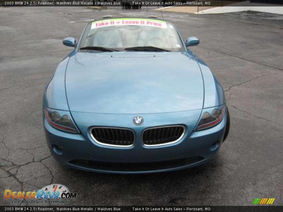 2003 BMW Z4 2.5i Roadster Maldives Blue Metallic / Maldives Blue Photo #1