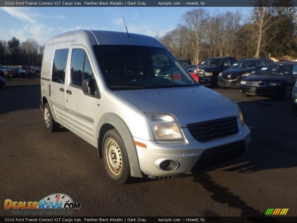 2010 Ford Transit Connect XLT Cargo Van Panther Black Metallic / Dark Gray Photo #3