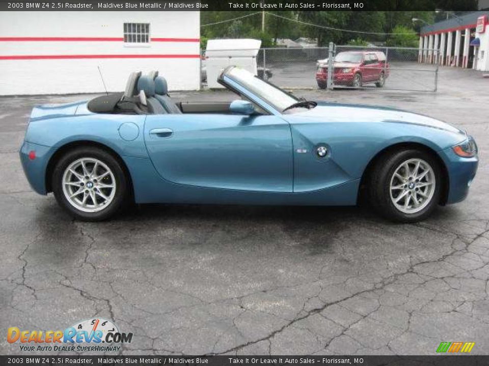 2003 BMW Z4 2.5i Roadster Maldives Blue Metallic / Maldives Blue Photo #2