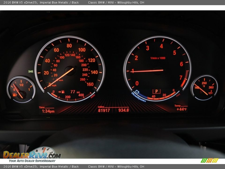 2016 BMW X5 xDrive35i Gauges Photo #8