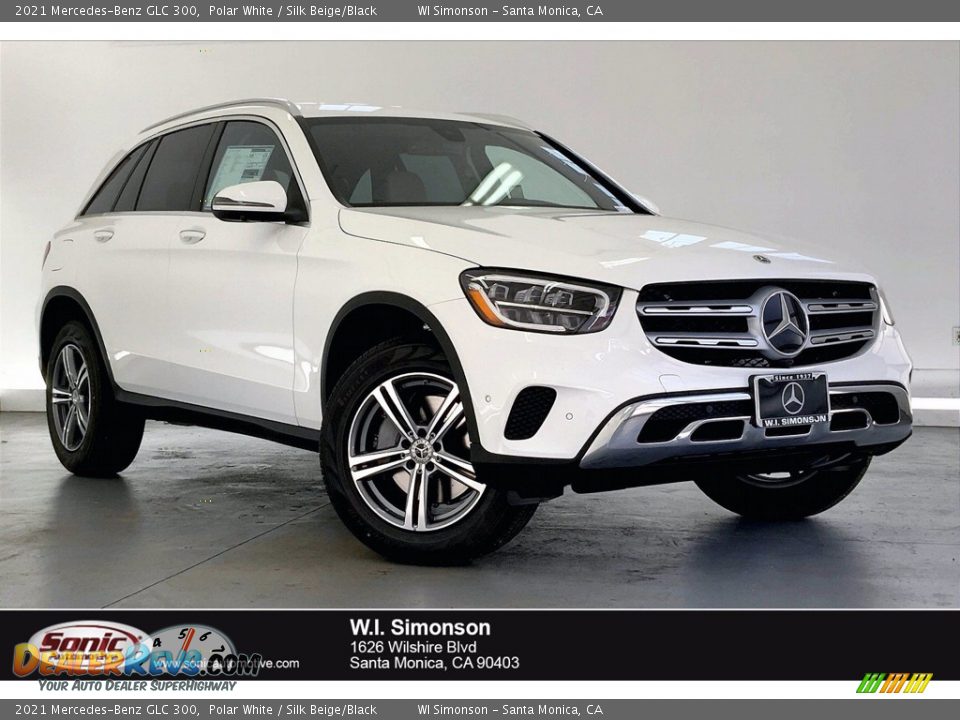 2021 Mercedes-Benz GLC 300 Polar White / Silk Beige/Black Photo #1