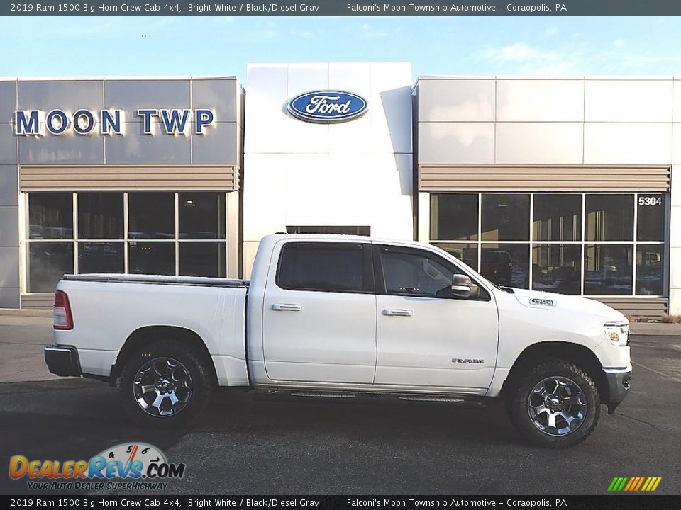 2019 Ram 1500 Big Horn Crew Cab 4x4 Bright White / Black/Diesel Gray Photo #1