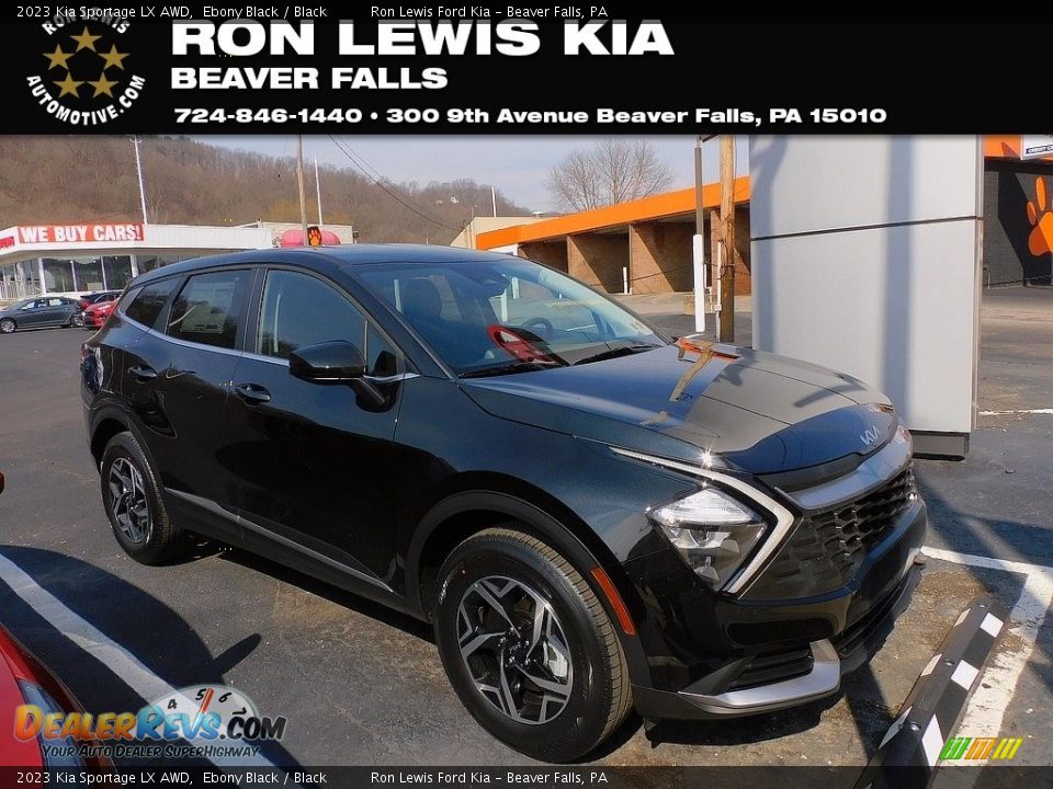 2023 Kia Sportage LX AWD Ebony Black / Black Photo #1