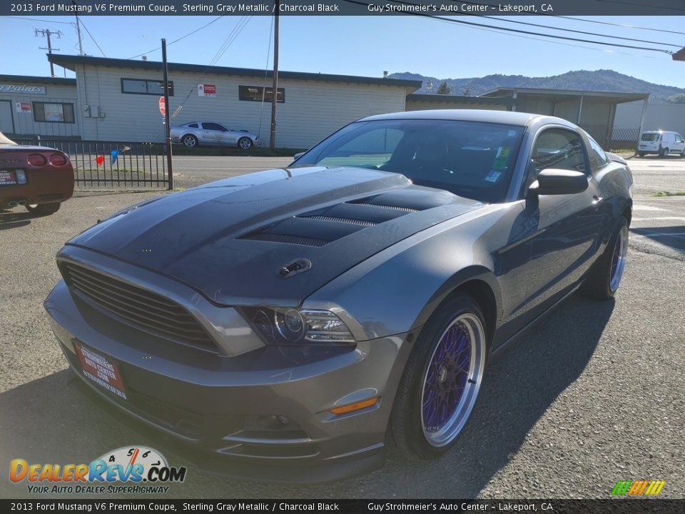 2013 Ford Mustang V6 Premium Coupe Sterling Gray Metallic / Charcoal Black Photo #3