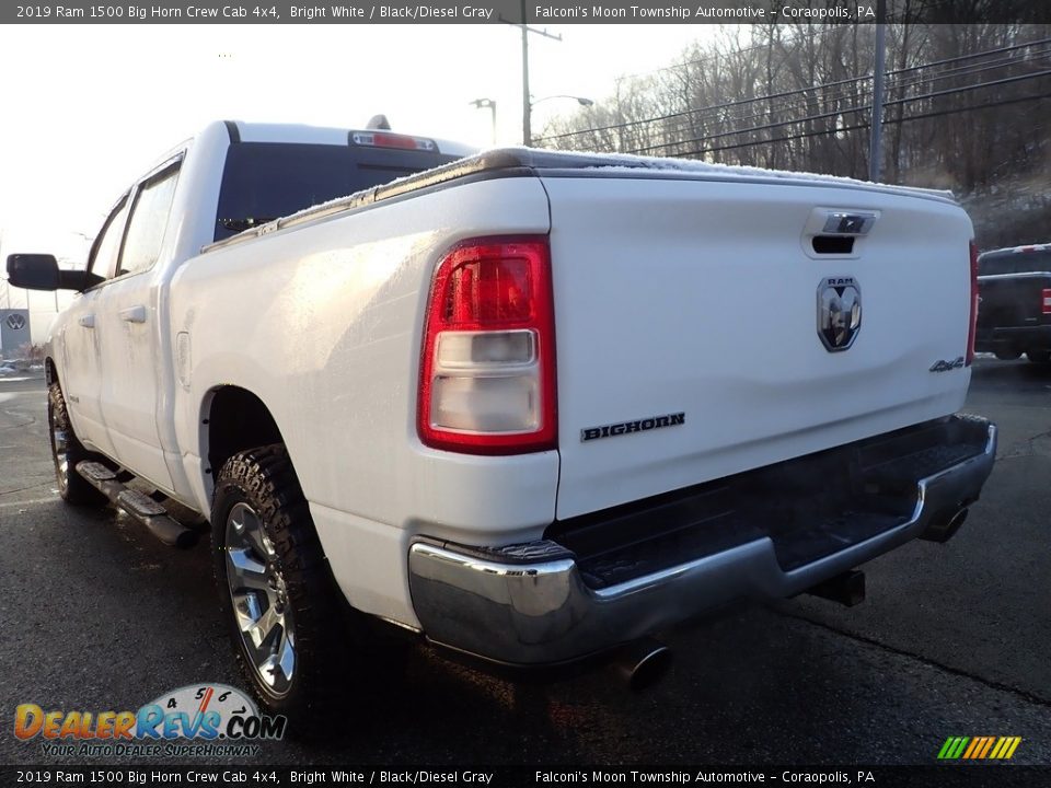 2019 Ram 1500 Big Horn Crew Cab 4x4 Bright White / Black/Diesel Gray Photo #4