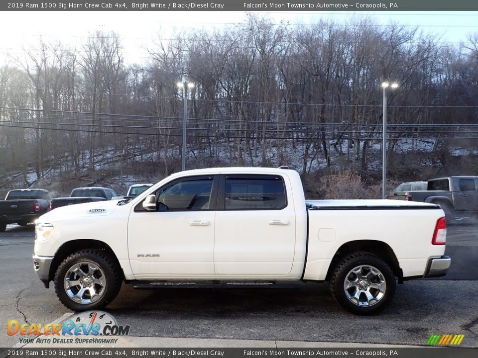 2019 Ram 1500 Big Horn Crew Cab 4x4 Bright White / Black/Diesel Gray Photo #5