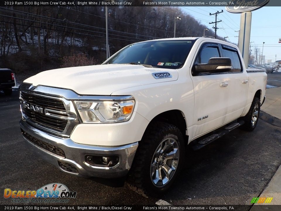 2019 Ram 1500 Big Horn Crew Cab 4x4 Bright White / Black/Diesel Gray Photo #6