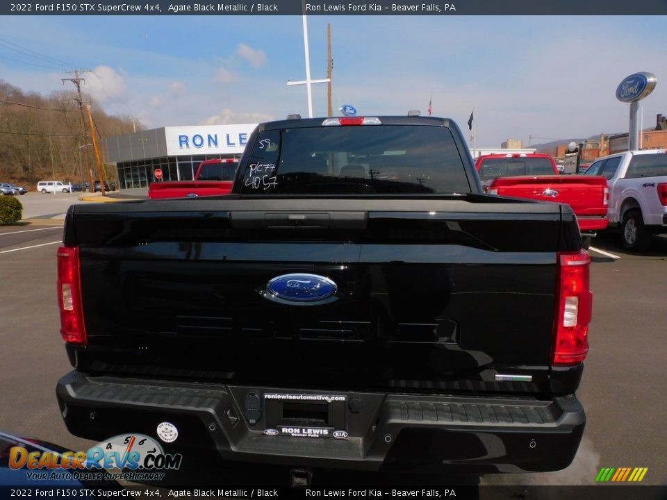 2022 Ford F150 STX SuperCrew 4x4 Agate Black Metallic / Black Photo #3