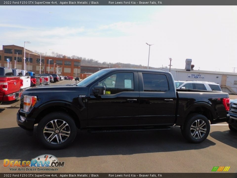 2022 Ford F150 STX SuperCrew 4x4 Agate Black Metallic / Black Photo #6