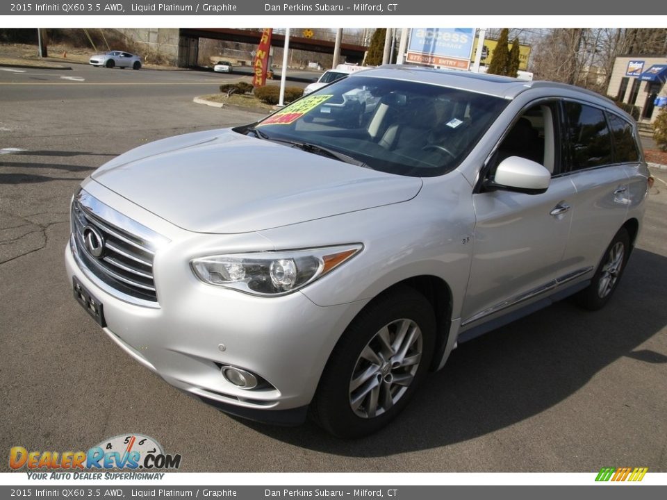 2015 Infiniti QX60 3.5 AWD Liquid Platinum / Graphite Photo #1
