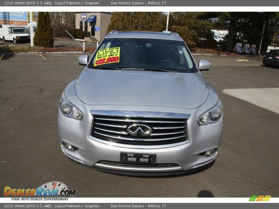 2015 Infiniti QX60 3.5 AWD Liquid Platinum / Graphite Photo #2