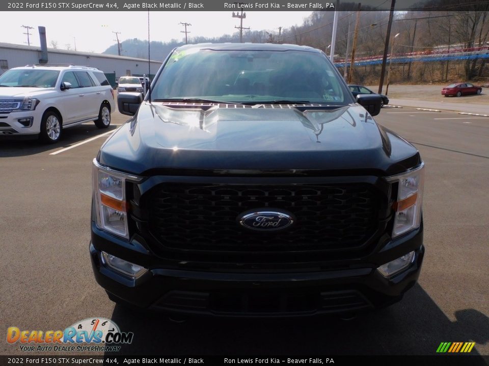 2022 Ford F150 STX SuperCrew 4x4 Agate Black Metallic / Black Photo #8