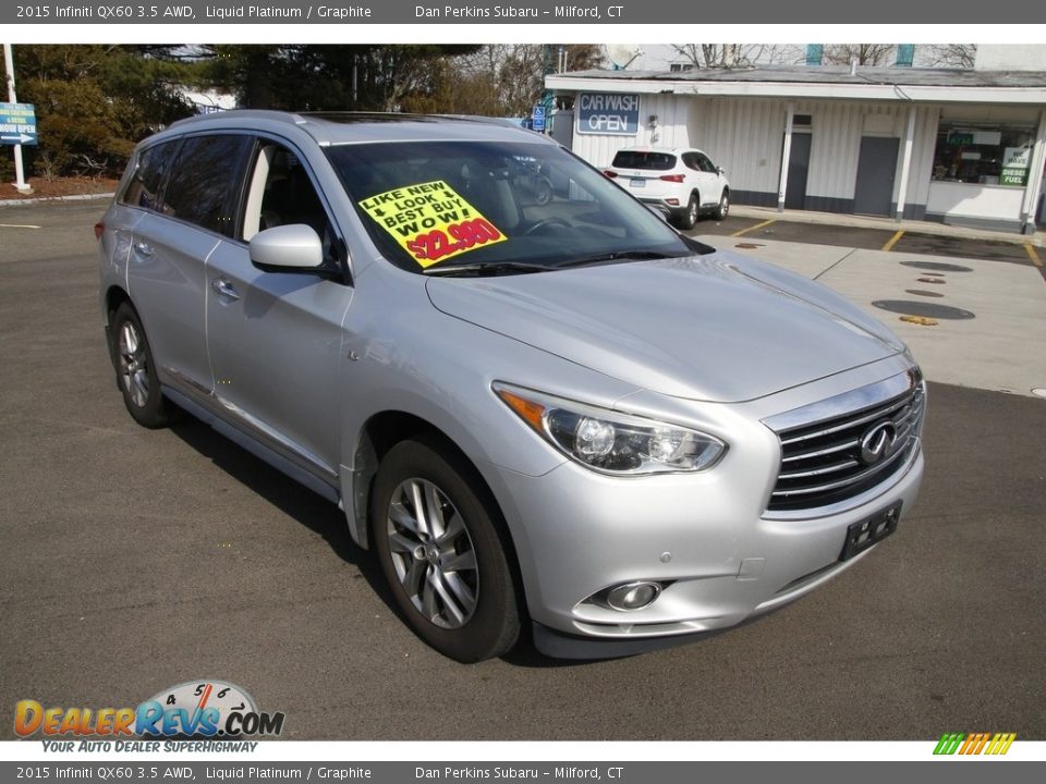 2015 Infiniti QX60 3.5 AWD Liquid Platinum / Graphite Photo #3