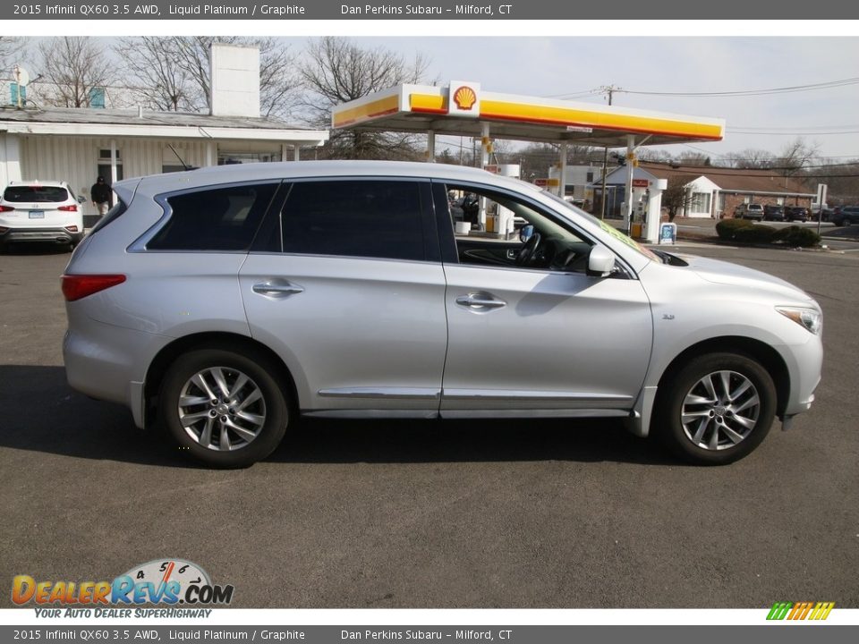 2015 Infiniti QX60 3.5 AWD Liquid Platinum / Graphite Photo #4