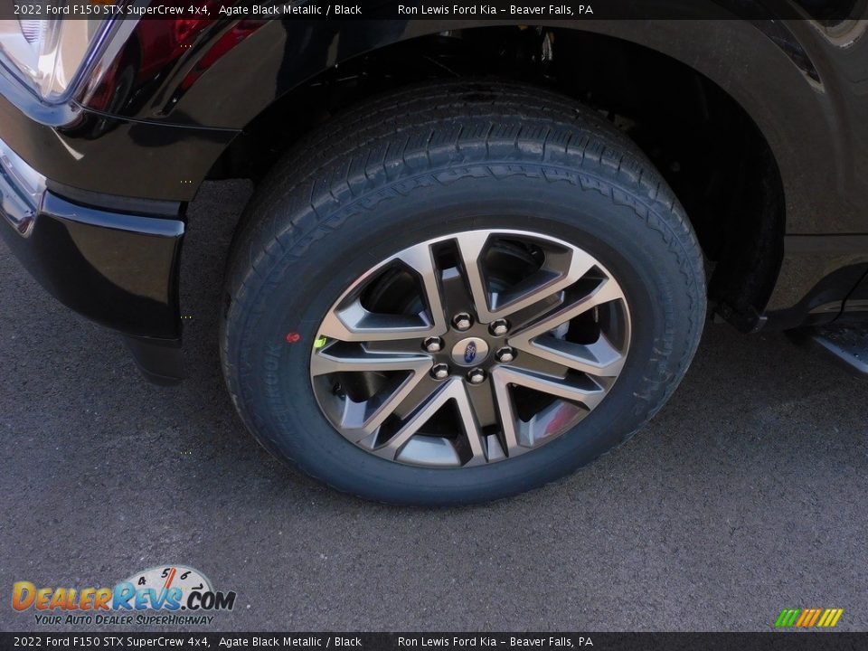 2022 Ford F150 STX SuperCrew 4x4 Agate Black Metallic / Black Photo #10