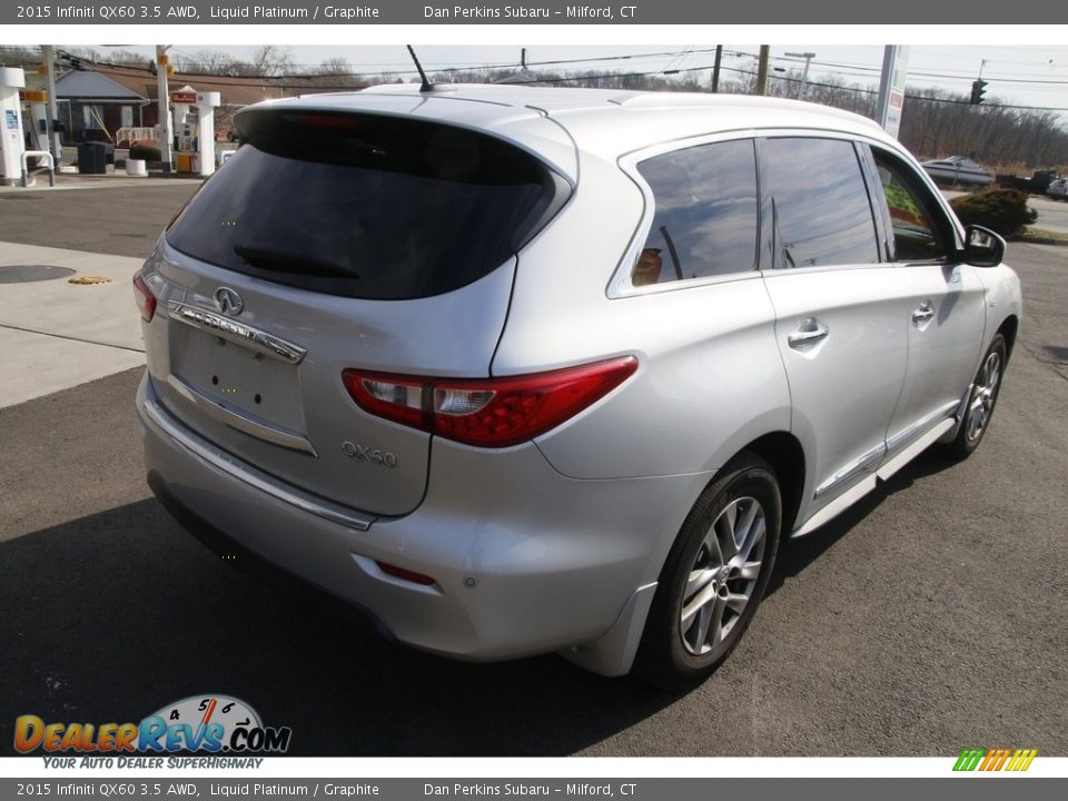 2015 Infiniti QX60 3.5 AWD Liquid Platinum / Graphite Photo #5