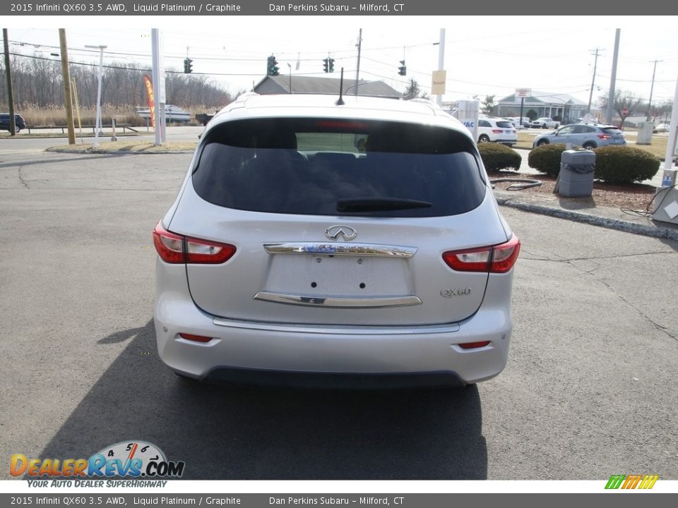 2015 Infiniti QX60 3.5 AWD Liquid Platinum / Graphite Photo #6