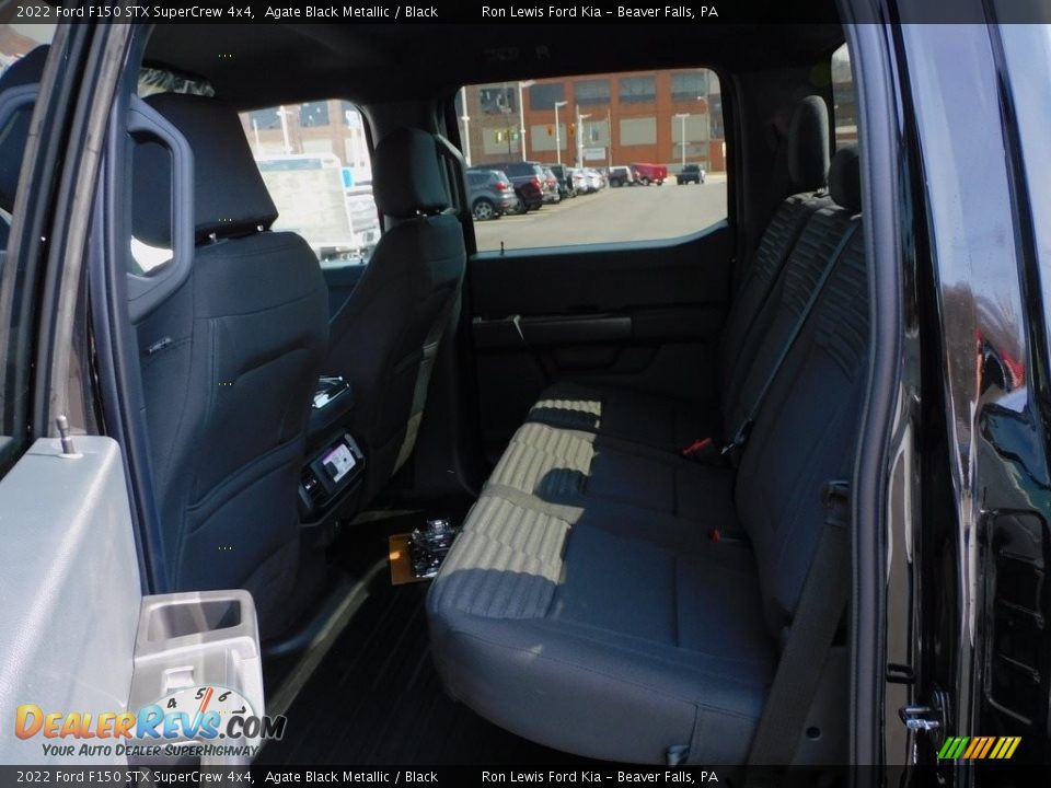 2022 Ford F150 STX SuperCrew 4x4 Agate Black Metallic / Black Photo #12