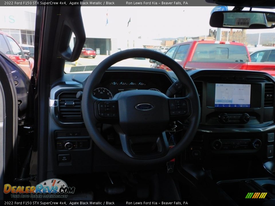 2022 Ford F150 STX SuperCrew 4x4 Agate Black Metallic / Black Photo #13