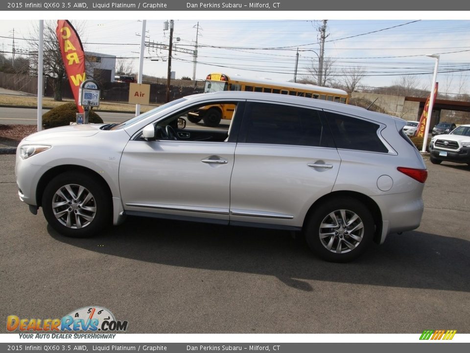 2015 Infiniti QX60 3.5 AWD Liquid Platinum / Graphite Photo #8