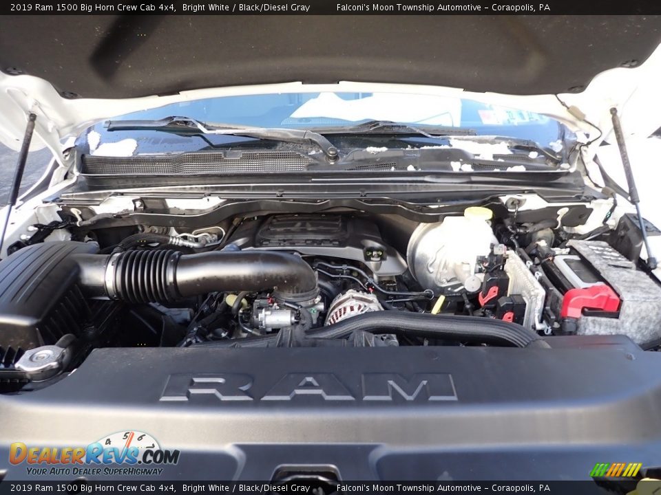 2019 Ram 1500 Big Horn Crew Cab 4x4 Bright White / Black/Diesel Gray Photo #27