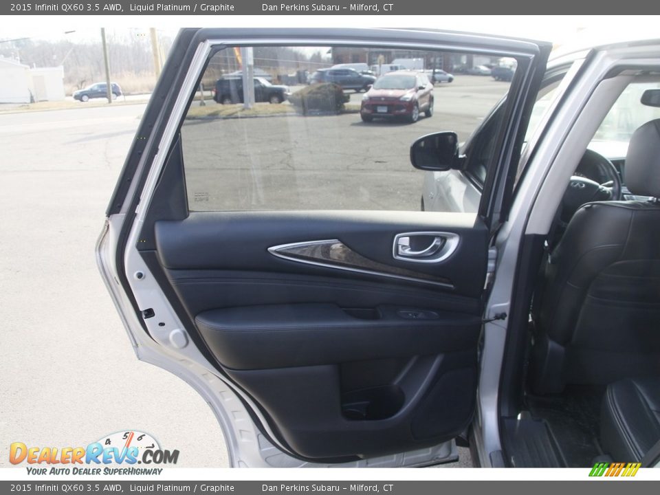 2015 Infiniti QX60 3.5 AWD Liquid Platinum / Graphite Photo #12